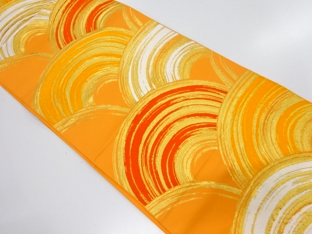 アンティーク　川島織物製　青海波模様織出し袋帯（着用可）